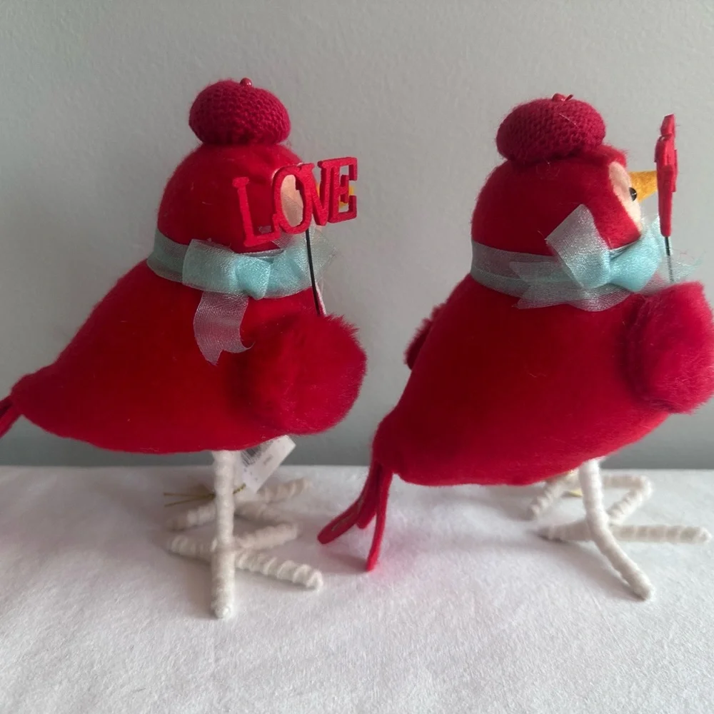 Target Red and White Love Bird Decor Set